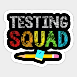 Te Squad Costume Test Day Teacher Student Sticker